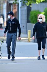 DEBORRA-LEE FURNESS and Hugh Jackman Out with Their Dogs in New York 05/04/2020