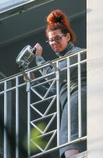 DEBRA MESSING at Her Balcony in New York 05/12/2020