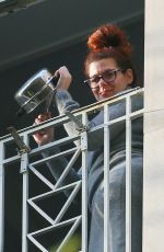 DEBRA MESSING at Her Balcony in New York 05/12/2020