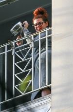 DEBRA MESSING at Her Balcony in New York 05/12/2020