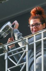 DEBRA MESSING at Her Balcony in New York 05/12/2020