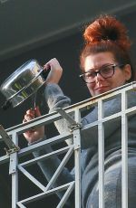 DEBRA MESSING at Her Balcony in New York 05/12/2020