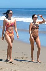 DELILAH and AMELIA HAMLIN in Bikinis at a Beach in Malibu 05/21/2020