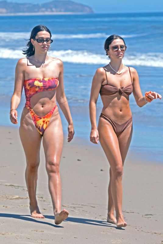 DELILAH and AMELIA HAMLIN in Bikinis at a Beach in Malibu 05/21/2020