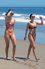 DELILAH and AMELIA HAMLIN in Bikinis at a Beach in Malibu 05/21/2020
