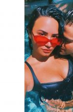 DEMI LOVATO and Max Ehrich in a Pool - Instagram Photos 05/28/2020