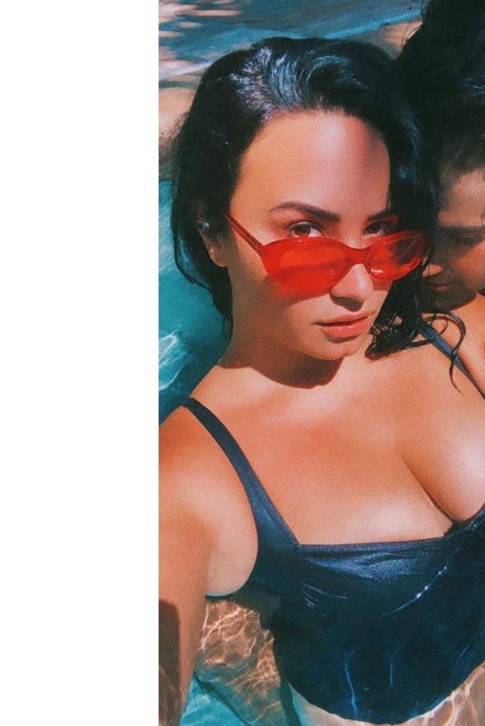 DEMI LOVATO and Max Ehrich in a Pool - Instagram Photos 05/28/2020
