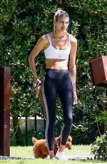 DEVON WINDSOR and Johnny Barbara Out with Their Dog in Miami 05/01/2020