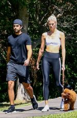 DEVON WINDSOR and Johnny Barbara Out with Their Dog in Miami 05/01/2020