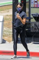 EIZA GONZALEZ Wearing a Mask Out for Coffee in Beverly Hills 05/19/2020