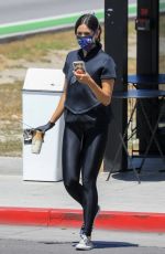 EIZA GONZALEZ Wearing a Mask Out for Coffee in Beverly Hills 05/19/2020