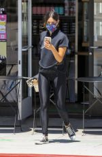 EIZA GONZALEZ Wearing a Mask Out for Coffee in Beverly Hills 05/19/2020