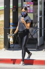 EIZA GONZALEZ Wearing a Mask Out for Coffee in Beverly Hills 05/19/2020