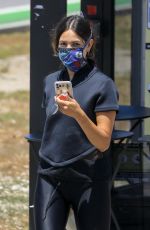 EIZA GONZALEZ Wearing a Mask Out for Coffee in Beverly Hills 05/19/2020