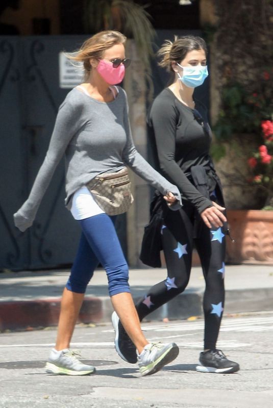 ELISABETTA CANALIS Out with a Friend in Beverly Hills 04/30/2020
