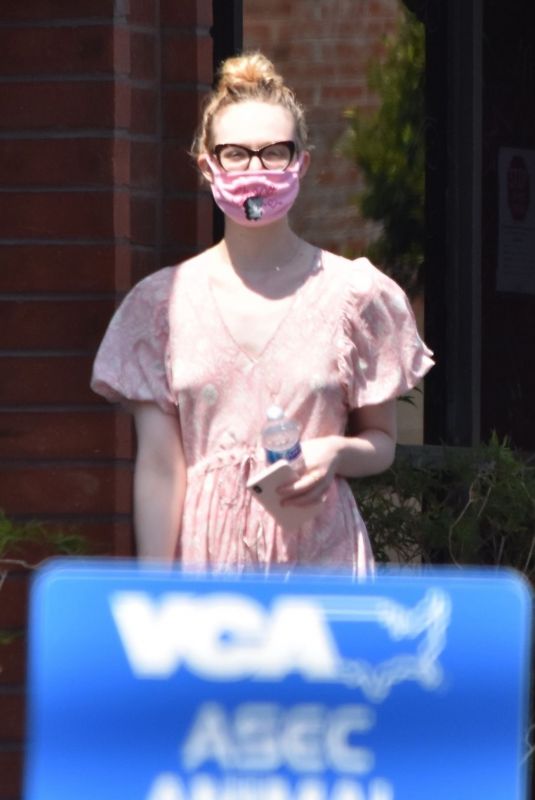 ELLE FANNING at Animal Hospital in Los Angeles 05/09/2020