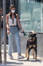 EMILY RATAJKOWSKI in Denim Out with Her Dog in Los Angeles 05/01/2020