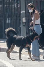 EMILY RATAJKOWSKI in Denim Out with Her Dog in Los Angeles 05/01/2020