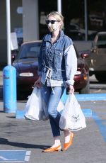 EMMA ROBERTS in Double Denim Out Shopping in Los Angeles 05/10/2020