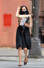 FAMKE JANSSEN Wearing a Black Mask Out and About in New York 05/26/2020