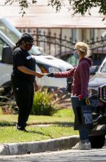 FELICITY HUFFMAN Wearing a Mask Out in Los Angeles 05/14/2020