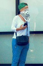 FELICITY HUFFMAN Wearing Bandana Mask Out in Los Angeles 05/13/2020