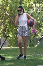 GAL GADOT Out at Coldwater Park in Beverly Hills 05/17/2020