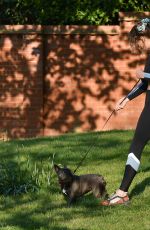 GEORGIA HARRISON Out with Her Dog at a Park in Loughton 05/07/2020