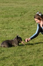 GEORGIA HARRISON Out with Her Dog at a Park in Loughton 05/07/2020