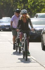GOLDIE HAWN and Kurt Russel Out Riding Bikes in Brentwood 05/10/2020