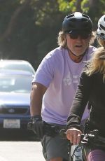 GOLDIE HAWN and Kurt Russel Out Riding Bikes in Brentwood 05/10/2020