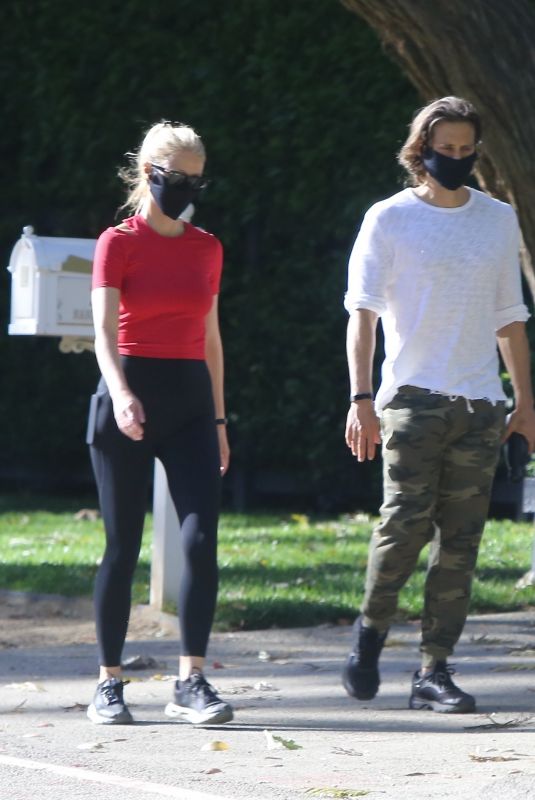GWYNETH PALTROW and Brad Falchuk Wearing Mask Out in Pacific Palisades 05/02/2020