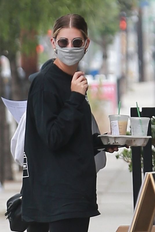 HAILEY BIEBER at Backyard Bowls in West Hollywood 05/29/2020