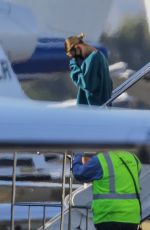 HAILEY BIEBER Lands at Van Nuys Airport in Los Angeles 05/20/2020