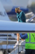 HAILEY BIEBER Lands at Van Nuys Airport in Los Angeles 05/20/2020