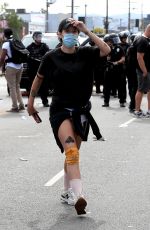 HALSEY at Black Lives Matter Rally in Los Angeles 05/30/2020
