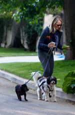 HELEN HUNT Out with her Dogs in Brentwood 05/11/2020