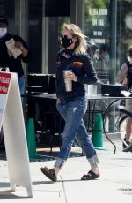 HELEN HUNT Wearing a Black Mask Out in Brentwood 05/24/2020