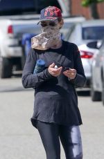 HELEN HUNT Wearing a Mask Out in Brentwood 05/21/2020