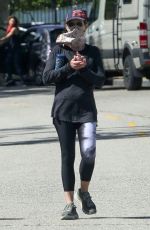 HELEN HUNT Wearing a Mask Out in Brentwood 05/21/2020