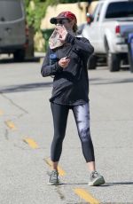 HELEN HUNT Wearing a Mask Out in Brentwood 05/21/2020