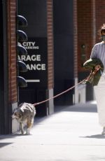 HELENA CHRISTENSEN Out with Her Dog in New York 05/13/2020