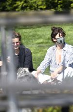 HELENA CHRISTENSEN Out with Her Dog in New York 05/13/2020