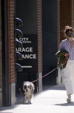 HELENA CHRISTENSEN Out with Her Dog in New York 05/13/2020