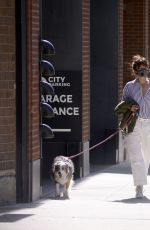 HELENA CHRISTENSEN Out with Her Dog in New York 05/13/2020