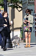 HELENA CHRISTENSEN Out with Her Dog in New York 05/21/2020