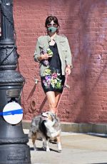 HELENA CHRISTENSEN Out with Her Dog in New York 05/21/2020