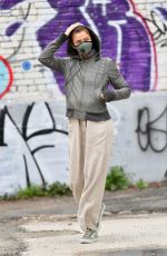 HELENA CHRISTENSEN Wearing Mask Out in New York 04/30/2020