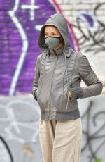 HELENA CHRISTENSEN Wearing Mask Out in New York 04/30/2020