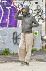 HELENA CHRISTENSEN Wearing Mask Out in New York 04/30/2020